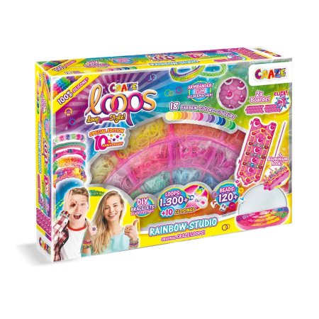 🌈 مجموعة صناعة أساور CRAZE Loops Rainbow Studio